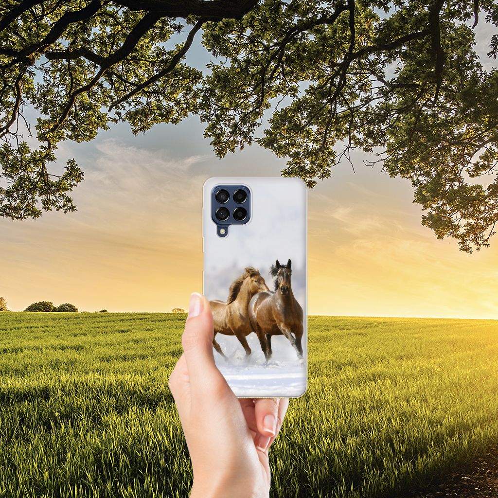 Samsung Galaxy M53 TPU Hoesje Paarden B2C Telecom
