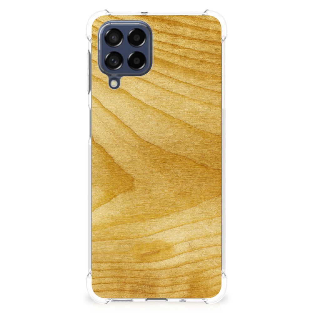 Samsung Galaxy M53 Stevig Telefoonhoesje Licht Hout B2C Telecom