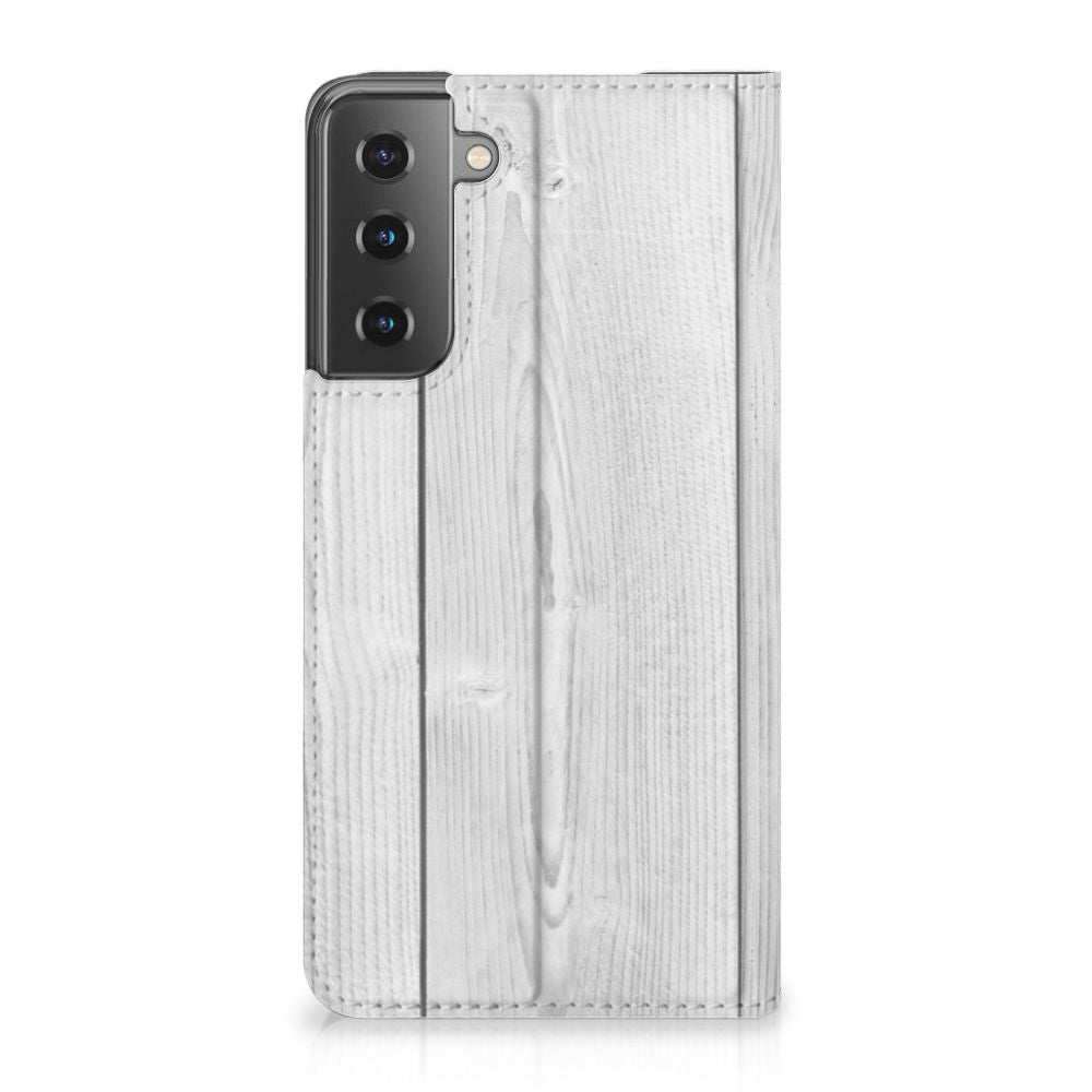 Samsung Galaxy S21 Book Wallet Case White Wood - B2C Telecom