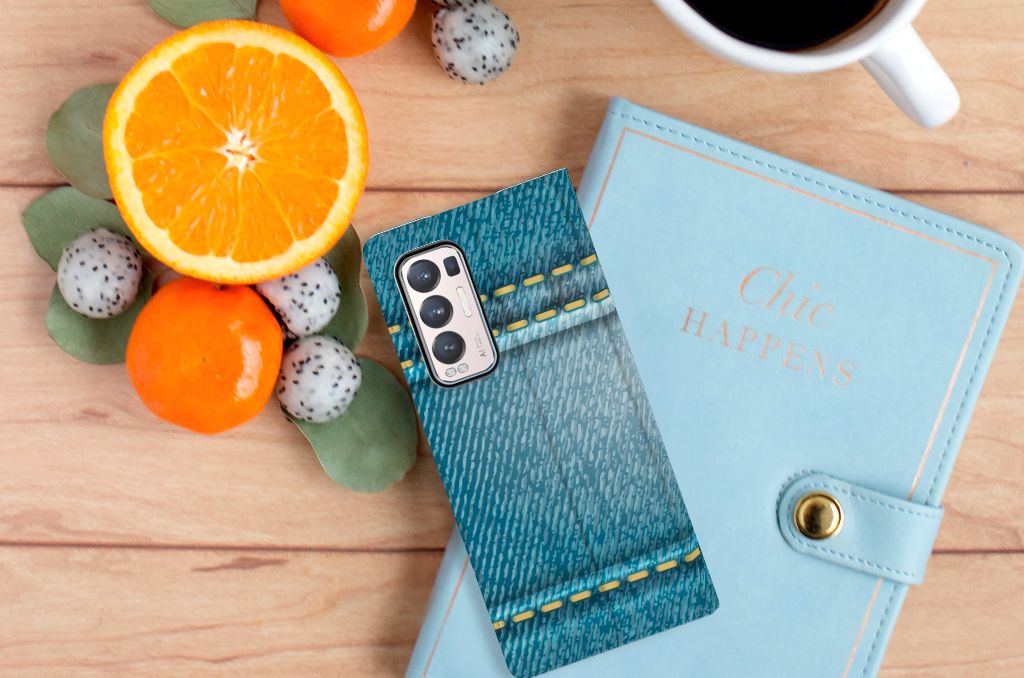 OPPO Find X3 Neo Hippe Standcase Jeans - B2C Telecom
