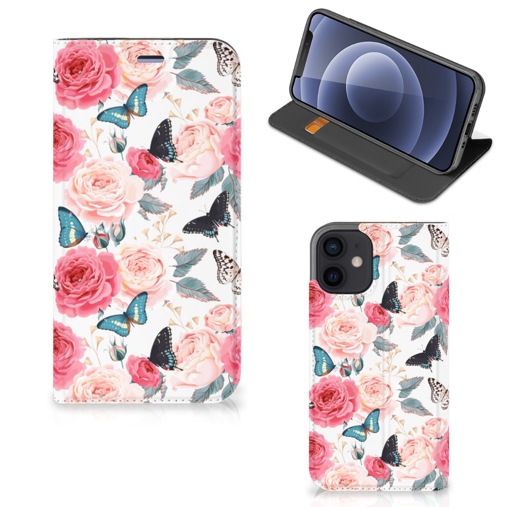 iPhone 12 Mini Smart Cover Butterfly Roses - B2C Telecom