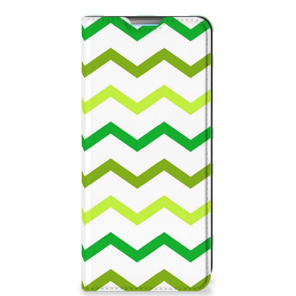 OPPO A74 4G Hoesje met Magneet Zigzag Groen