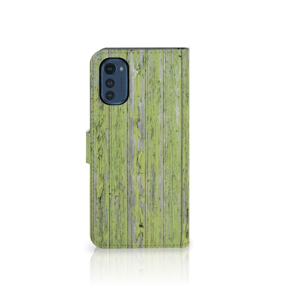 Motorola Moto E32 | Moto E32s Book Style Case Green Wood