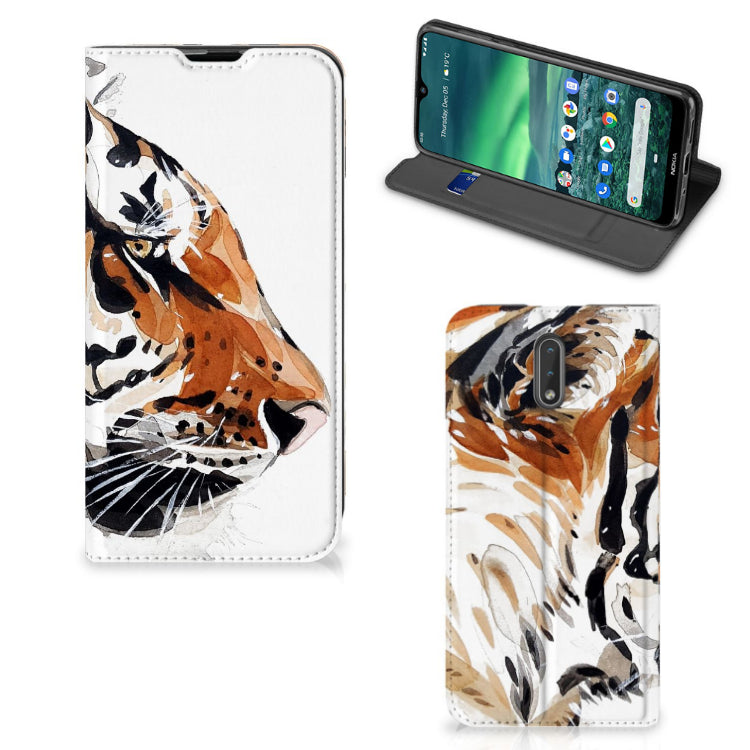 Bookcase Nokia 2.3 Watercolor Tiger