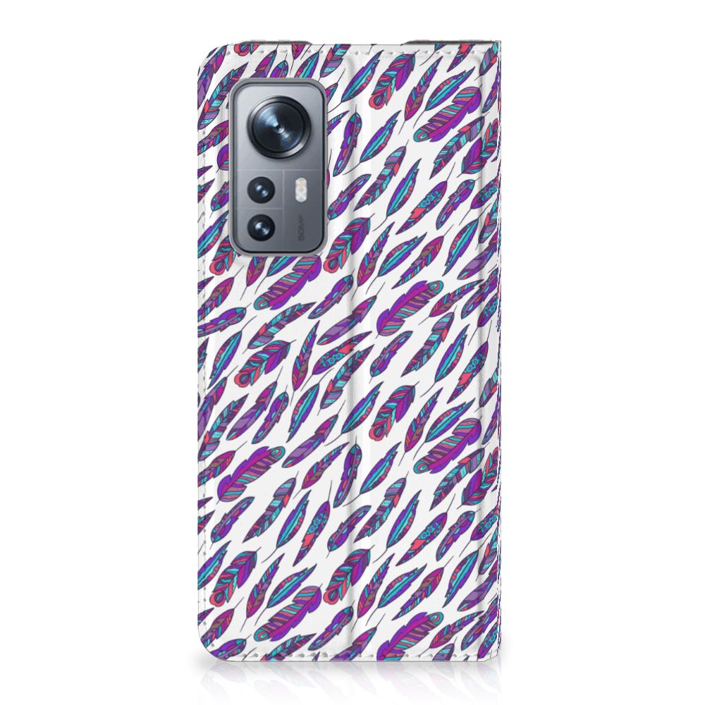Xiaomi 12 | 12X Hoesje met Magneet Feathers Color - B2C Telecom