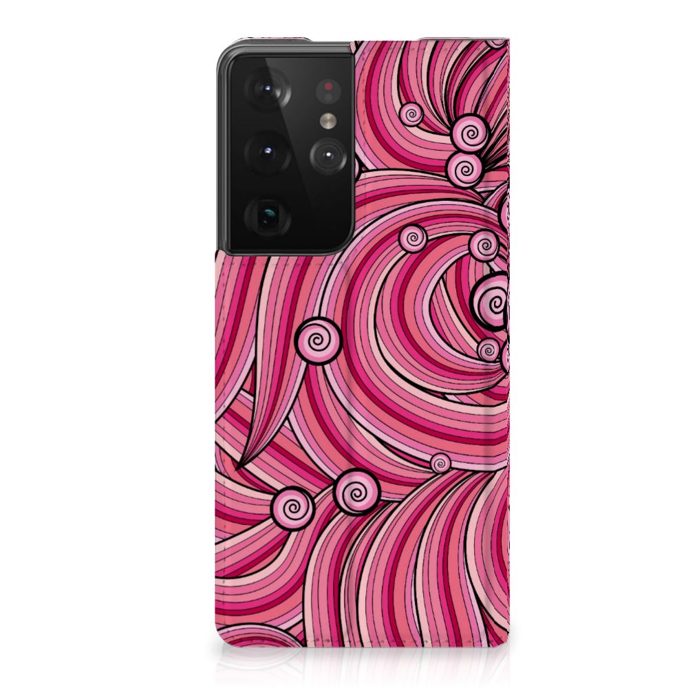 Samsung Galaxy S21 Ultra Bookcase Swirl Pink - B2C Telecom