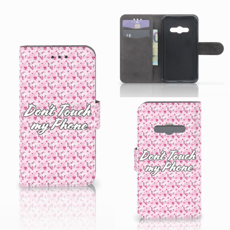 Samsung Galaxy Xcover 3 | Xcover 3 VE Portemonnee Hoesje Flowers Pink DTMP