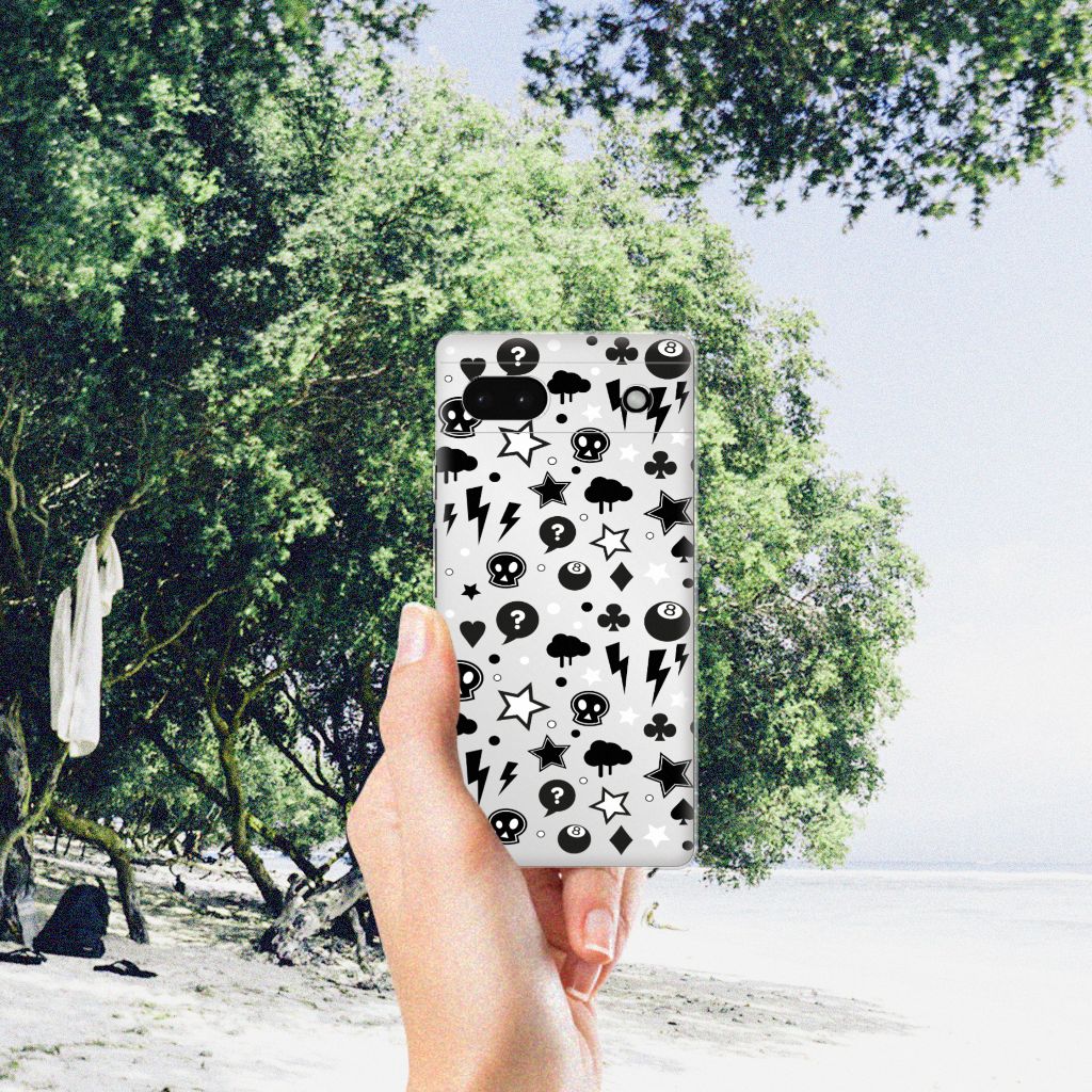 Silicone Back Case Google Pixel 6A Silver Punk B2C Telecom