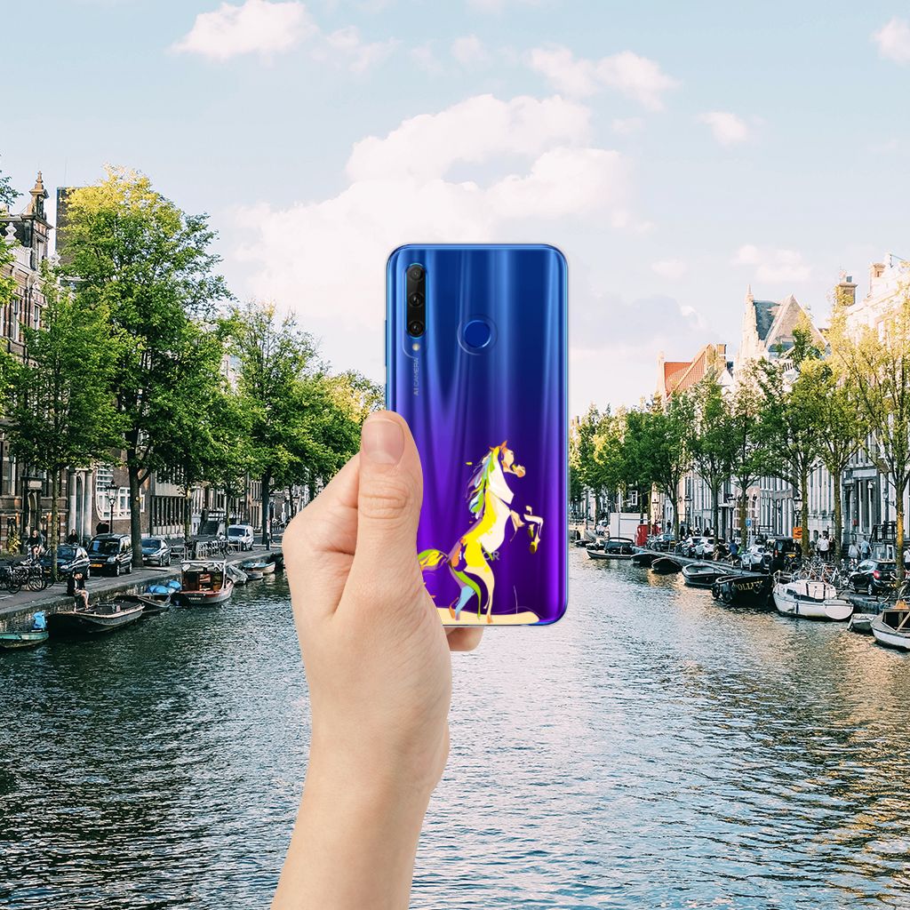 Honor 20 Lite Telefoonhoesje met Naam Horse Color