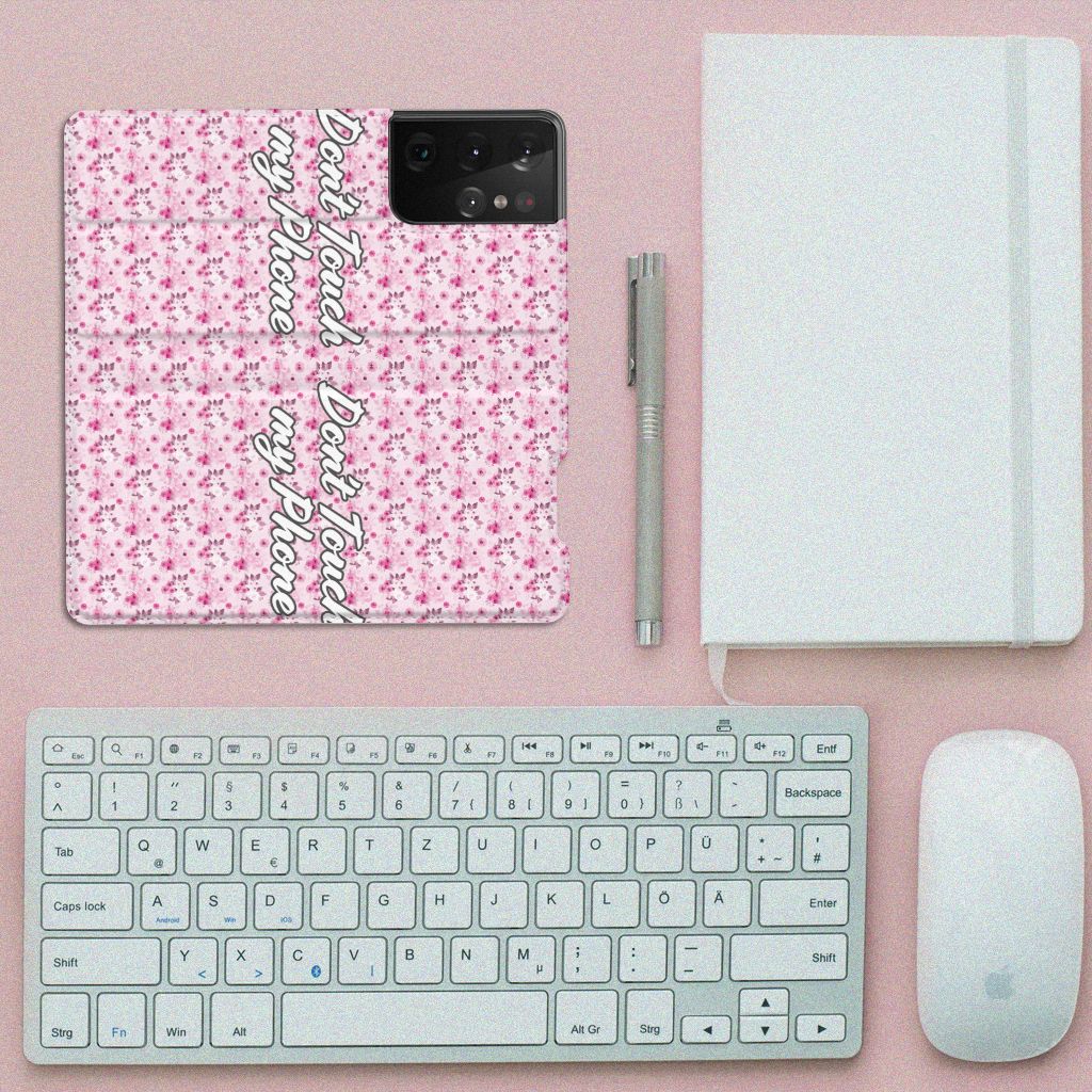 Samsung Galaxy S21 Ultra Design Case Flowers Pink DTMP - B2C Telecom