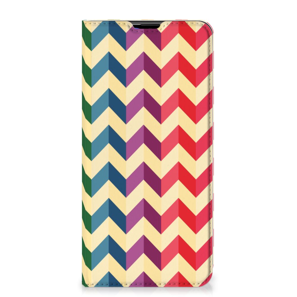 Samsung Galaxy A20s Hoesje met Magneet Zigzag Multi Color - B2C Telecom