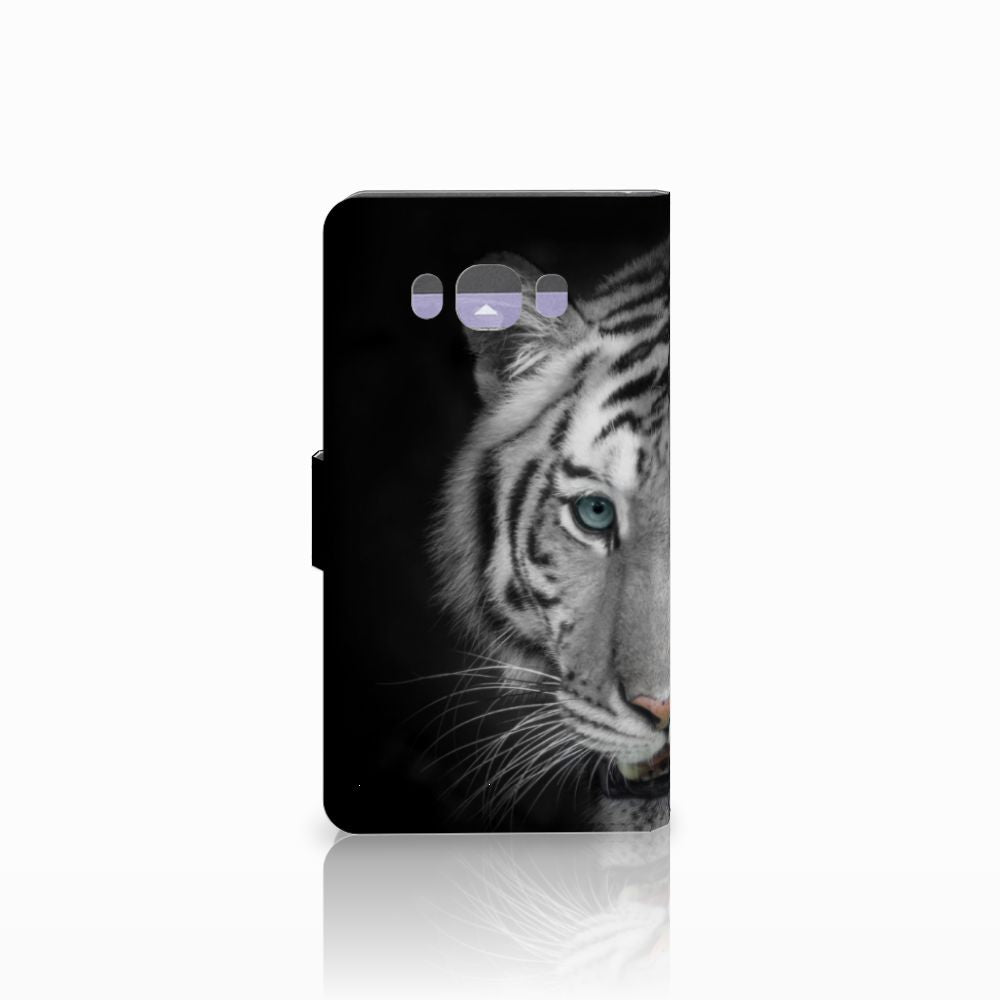 Samsung Galaxy J7 2016 Telefoonhoesje met Pasjes Tijger