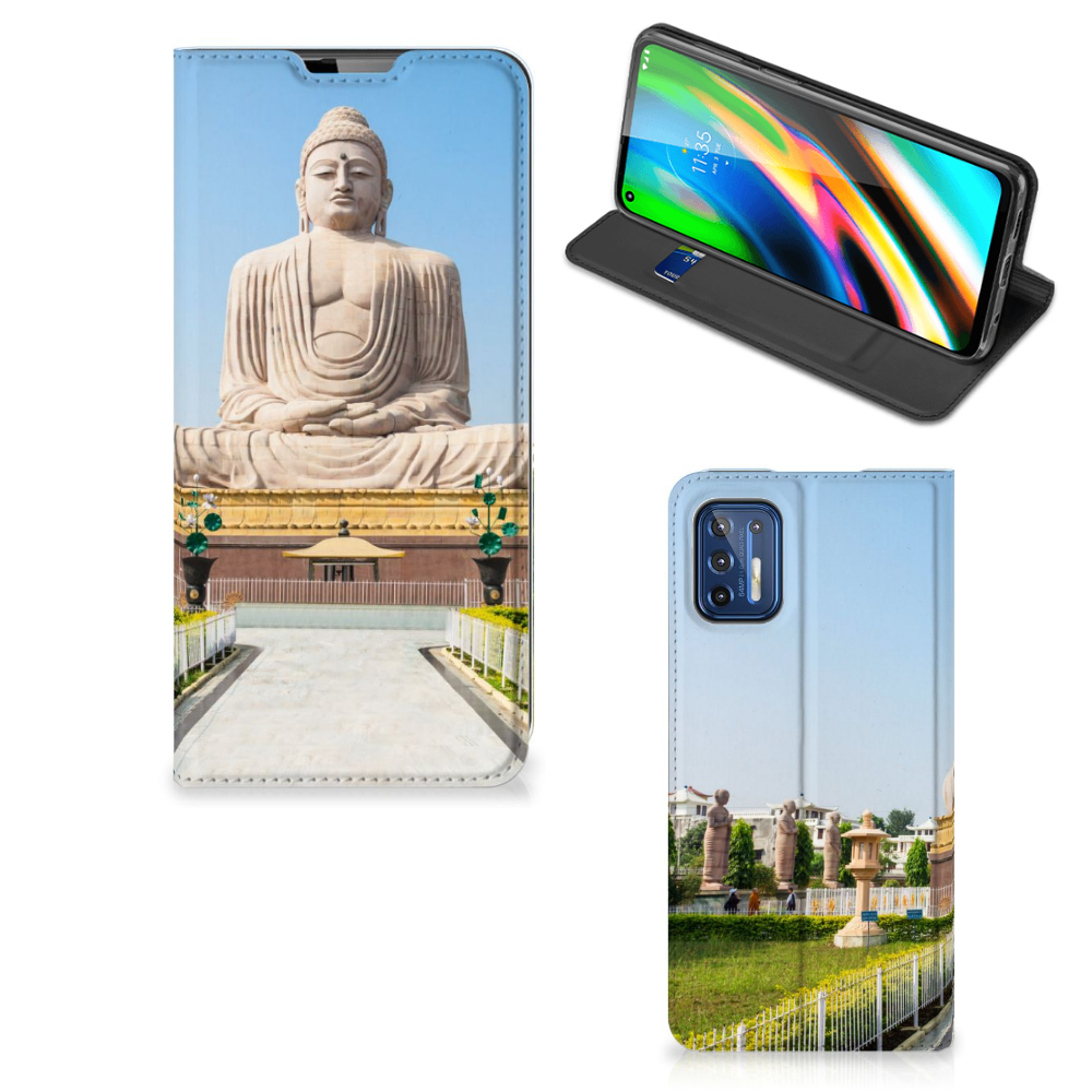 Motorola Moto G9 Plus Book Cover Boeddha - B2C Telecom