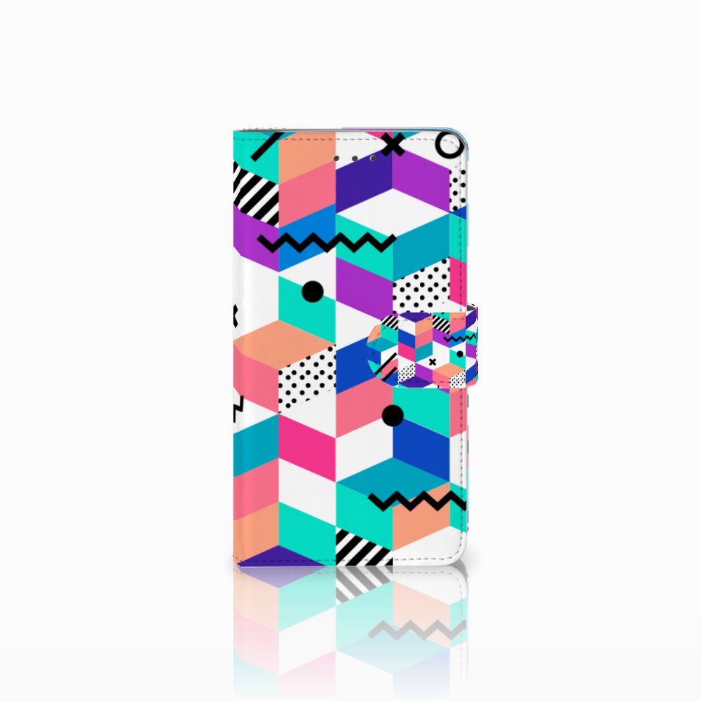 Samsung Galaxy J7 2016 Book Case Blokken Kleurrijk