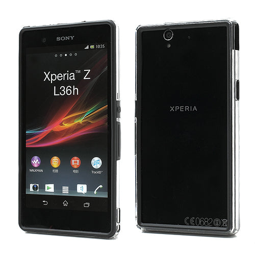 TPU + Hard Plastic Bumper Sony Xperia Z Zwart | Transparant