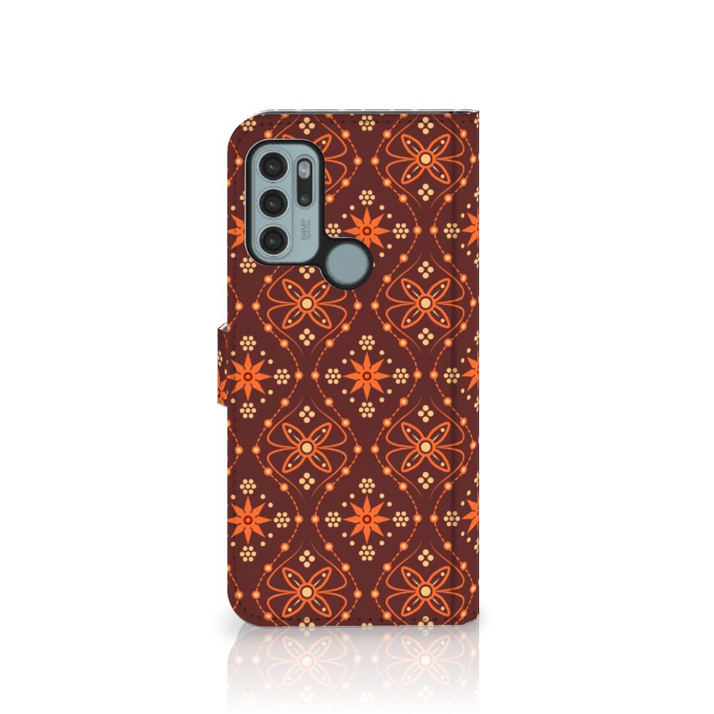 Motorola Moto G60s Telefoon Hoesje Batik Brown