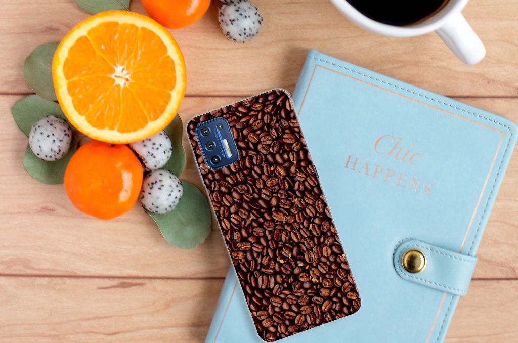 Motorola Moto G9 Plus Siliconen Case Koffiebonen B2C Telecom