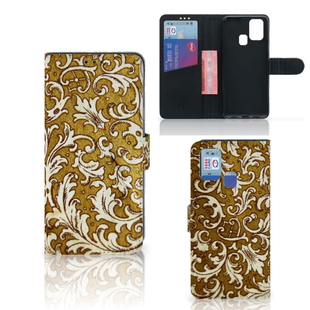 Wallet Case Samsung Galaxy M31 Barok Goud