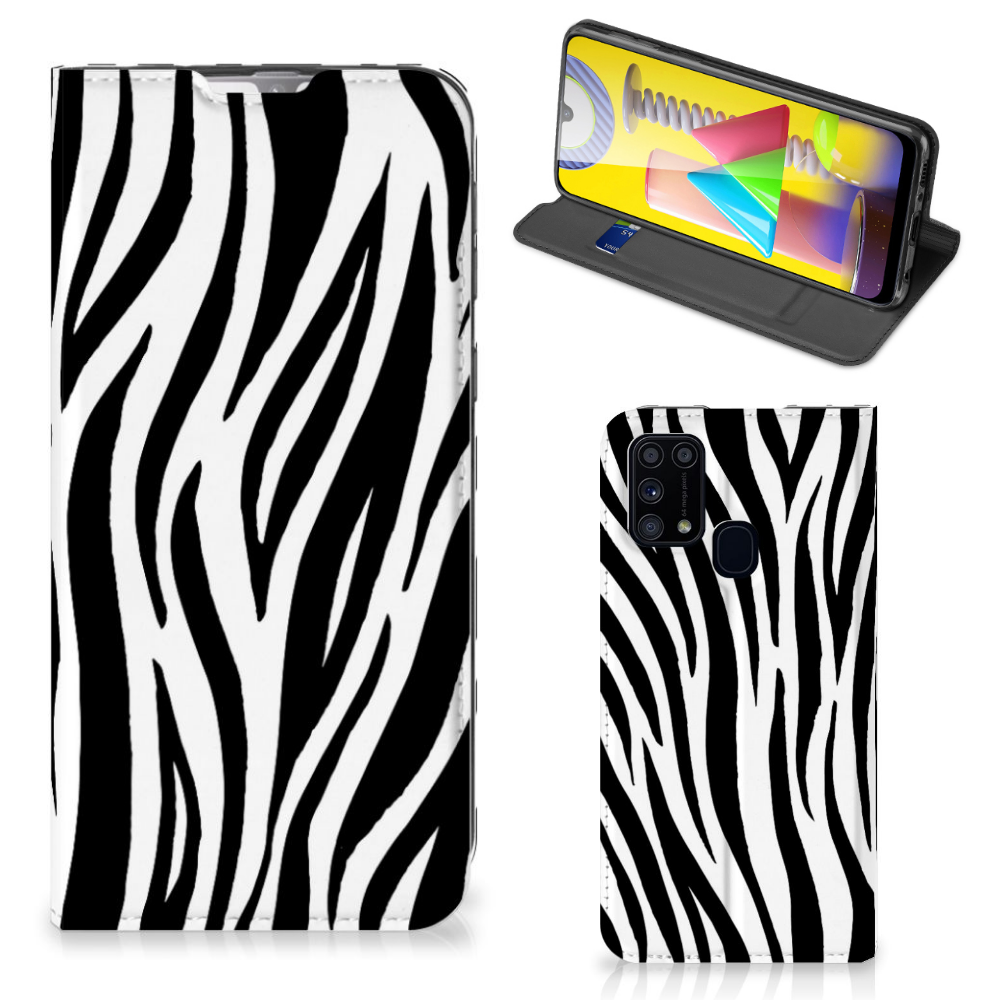 Samsung Galaxy M31 Hoesje maken Zebra - B2C Telecom