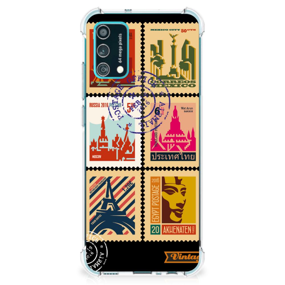 Samsung Galaxy M02s | A02s Telefoonhoesje met valbescherming Postzegels B2C Telecom