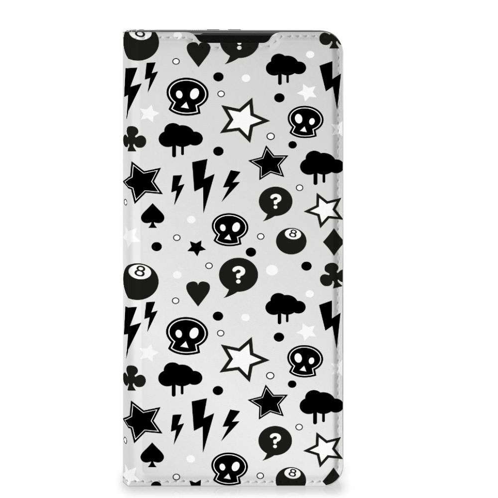 Mobiel BookCase Samsung Galaxy S21 Ultra Silver Punk - B2C Telecom