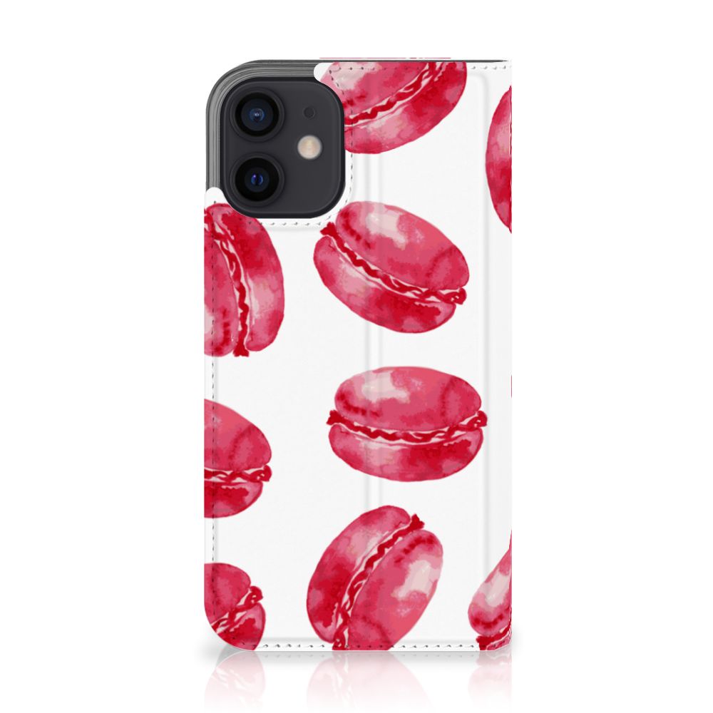 iPhone 12 Mini Flip Style Cover Pink Macarons - B2C Telecom