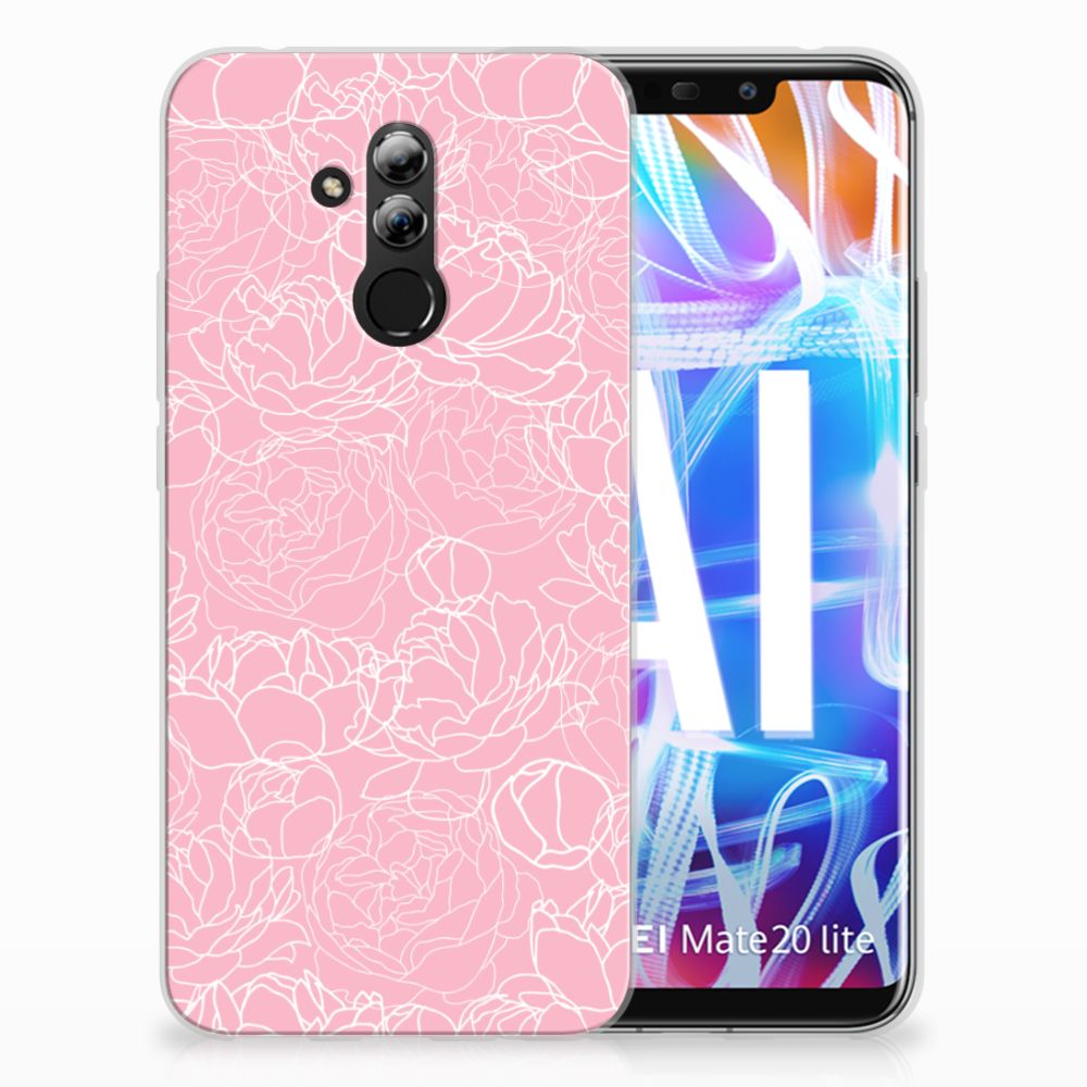 Huawei Mate 20 Lite TPU Case White Flowers