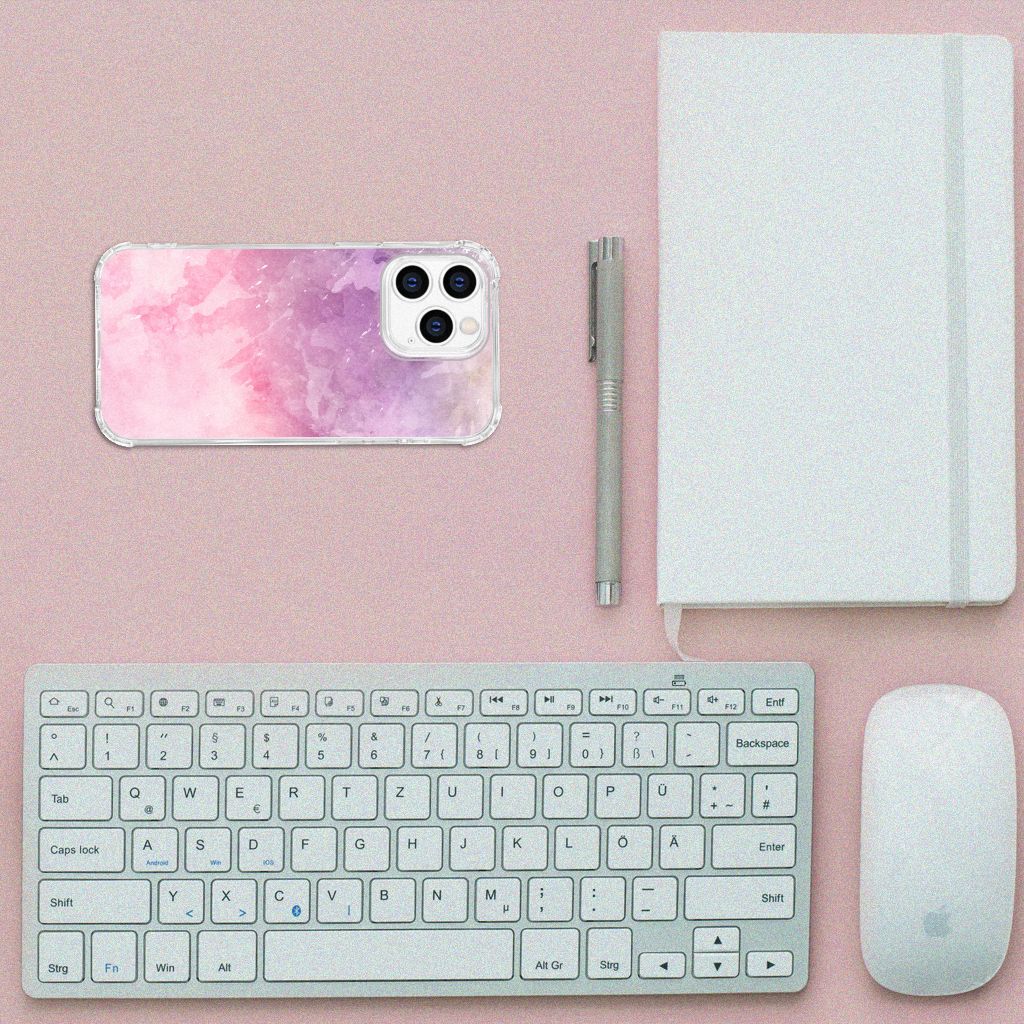 Back Cover iPhone 14 Pro Pink Purple Paint B2C Telecom