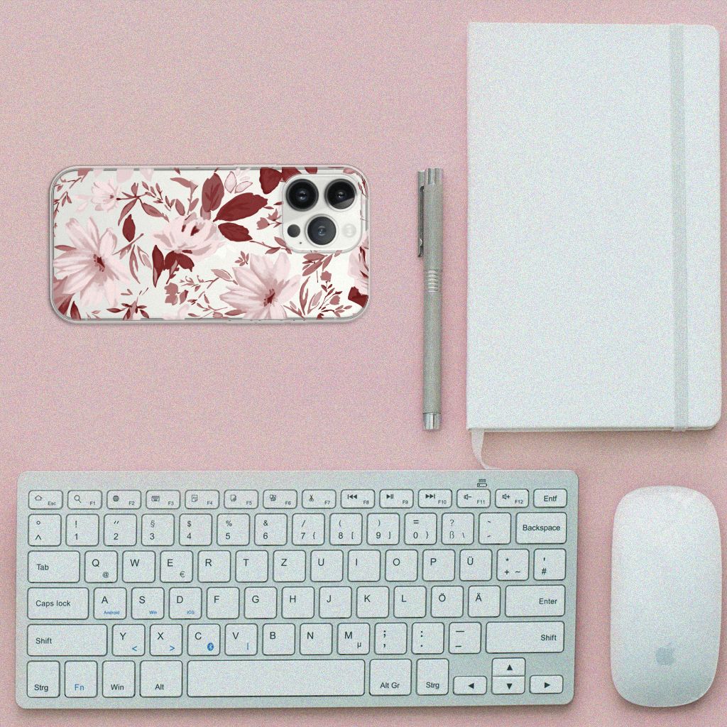 Hoesje maken iPhone 13 Pro Max Watercolor Flowers B2C Telecom