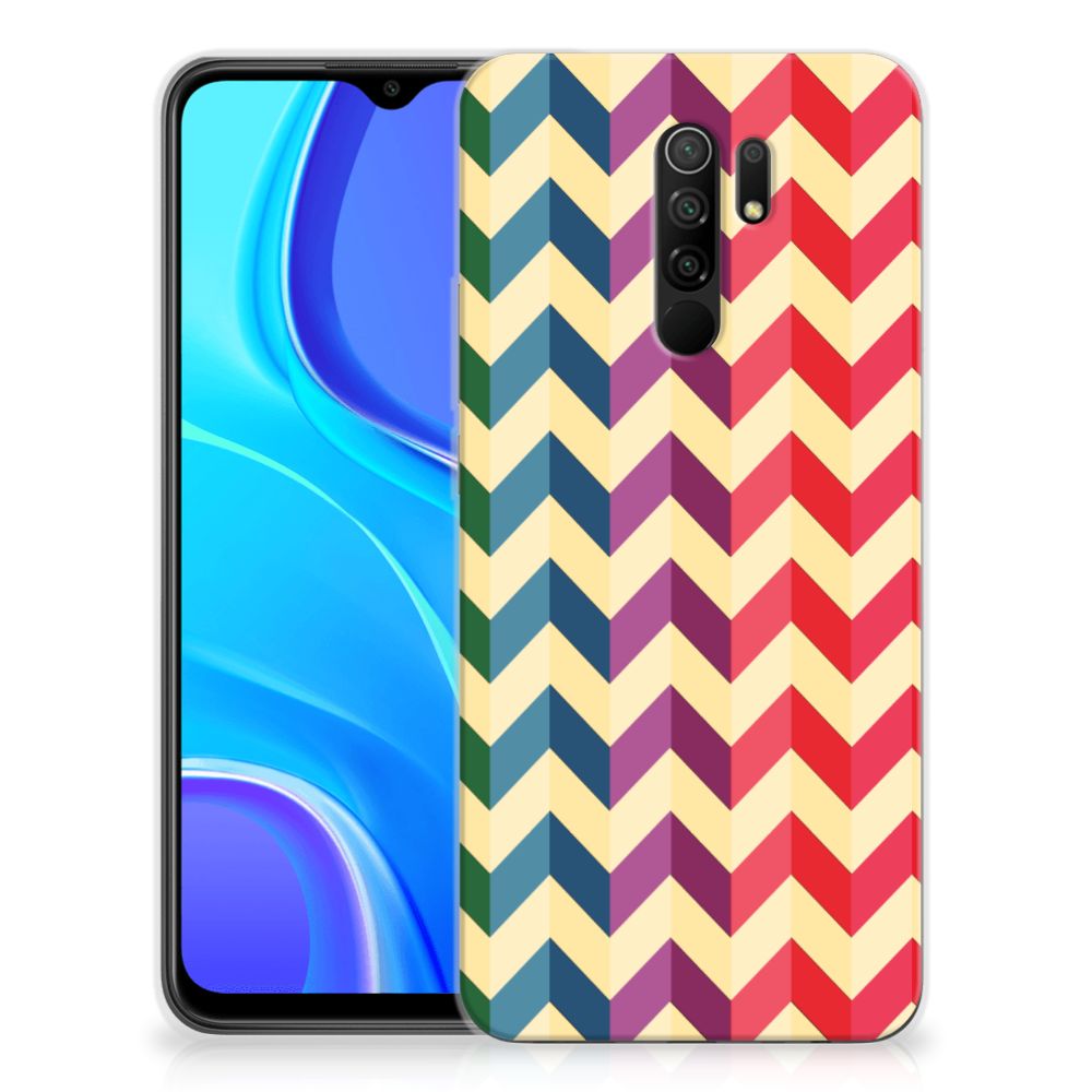 Xiaomi Redmi 9 TPU bumper Zigzag Multi Color B2C Telecom
