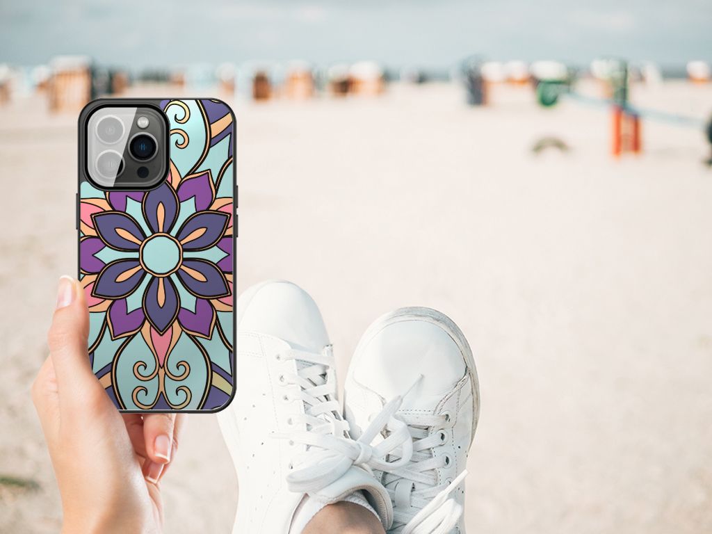 iPhone 13 Pro Max Bloemen Hoesje Purple Flower B2C Telecom