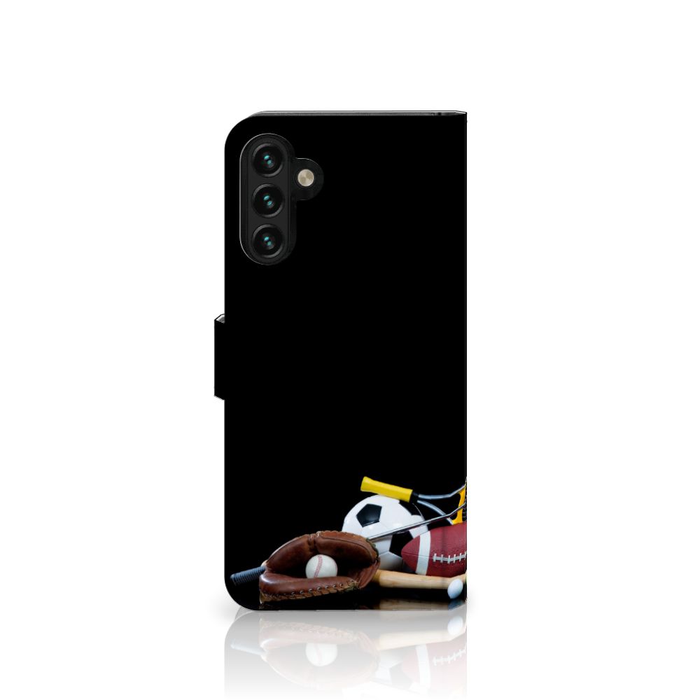 Samsung Galaxy A04s | Samsung Galaxy A13 5G Wallet Case met Pasjes Sports with sports equipment design
