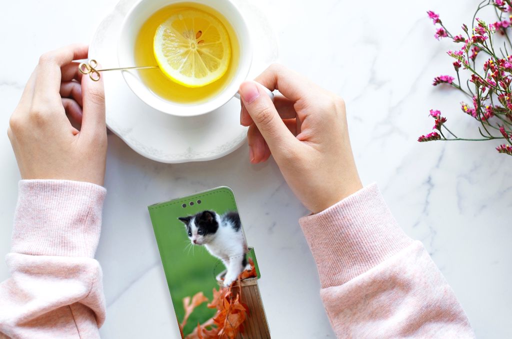 Microsoft Lumia 650 Telefoonhoesje met Pasjes Kitten