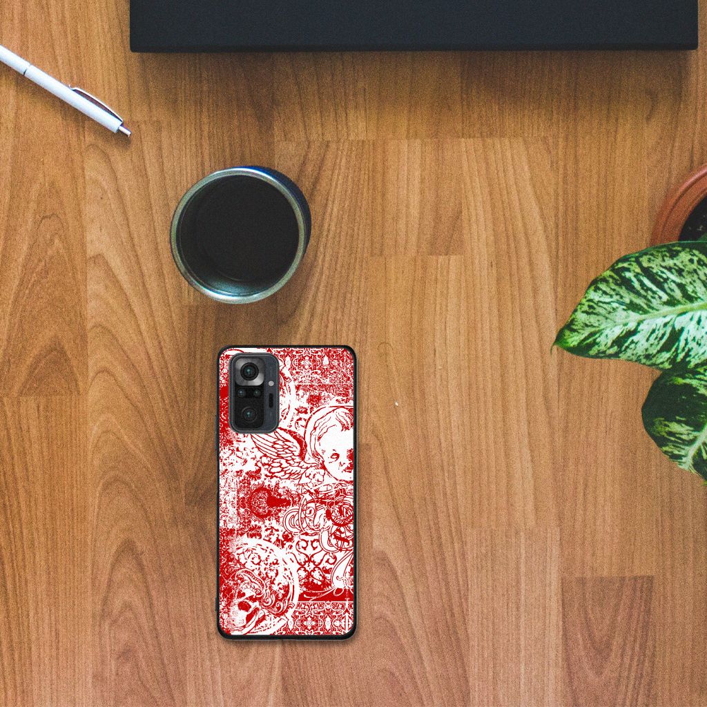 Telefoonhoesje Xiaomi Redmi Note 10 Pro Angel Skull Rood B2C Telecom