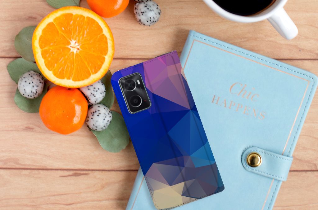 OPPO A96 | A76 Stand Case Polygon Dark - B2C Telecom