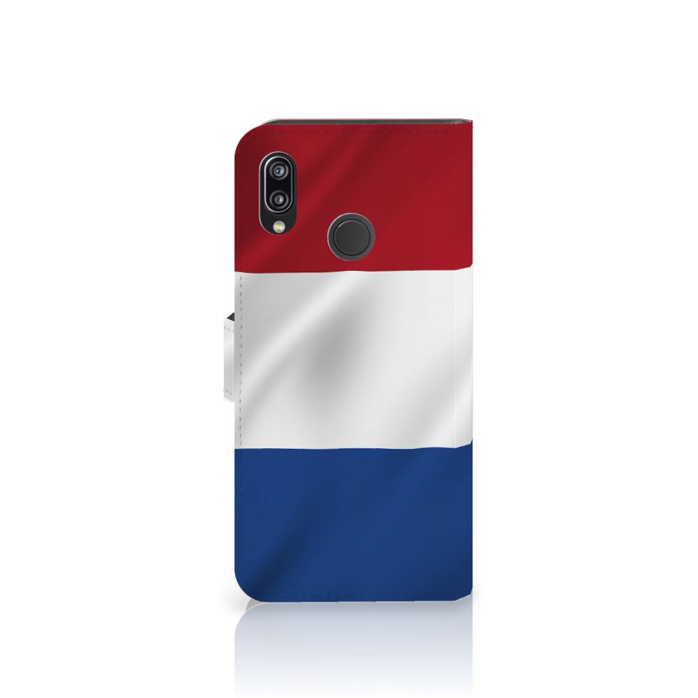 Huawei P20 Lite Bookstyle Case Nederlandse Vlag met artistiek ontwerp van de Nederlandse vlag