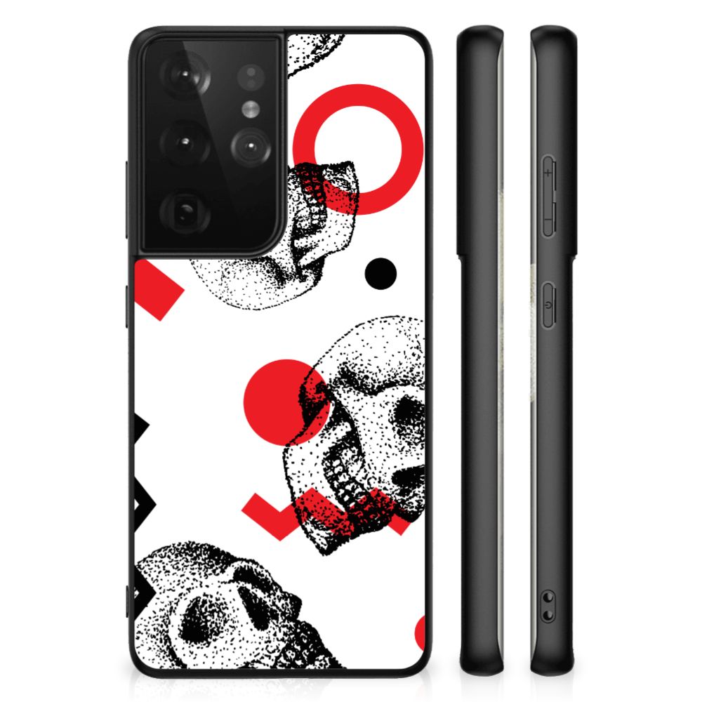 Telefoonhoesje Samsung Galaxy S21 Ultra Skull Red B2C Telecom