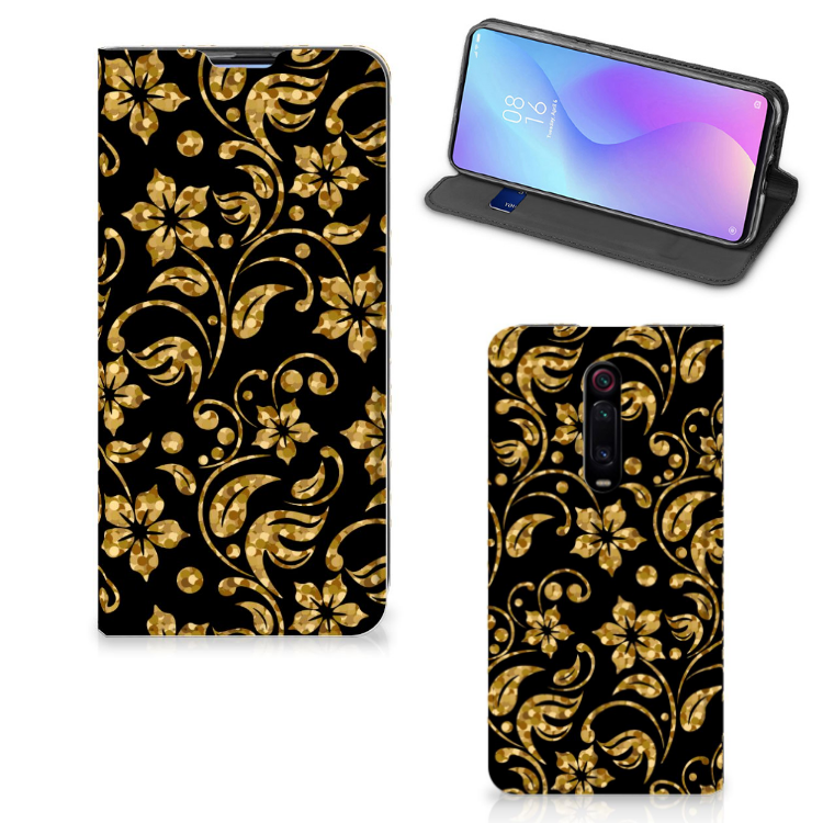 Xiaomi Redmi K20 Pro Smart Cover Gouden Bloemen - B2C Telecom
