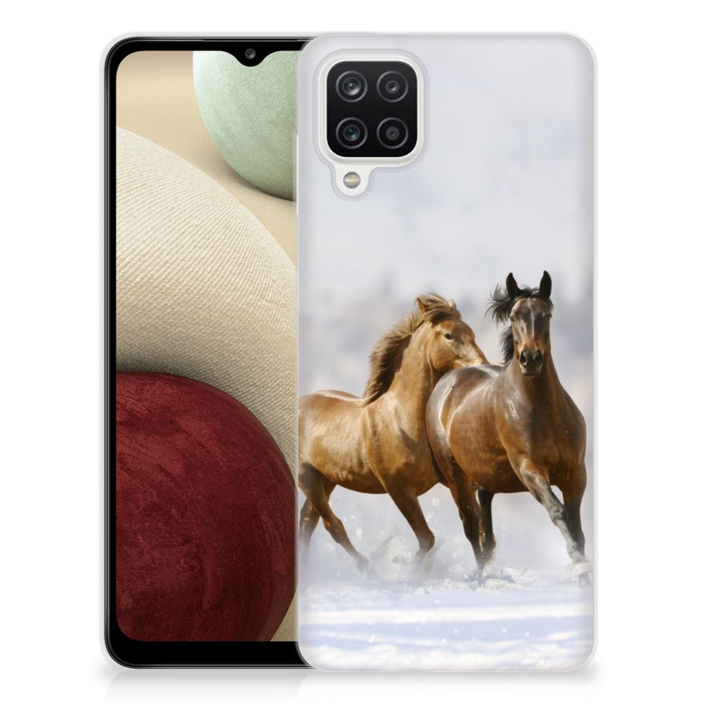 Samsung Galaxy A12 TPU Hoesje Paarden