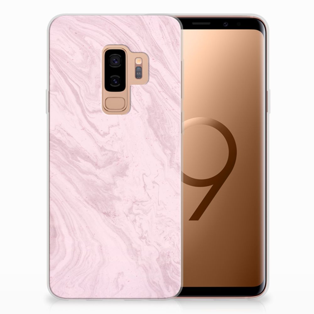 Samsung Galaxy S9 Plus TPU Siliconen Hoesje Marble Pink - Origineel Cadeau Vriendin