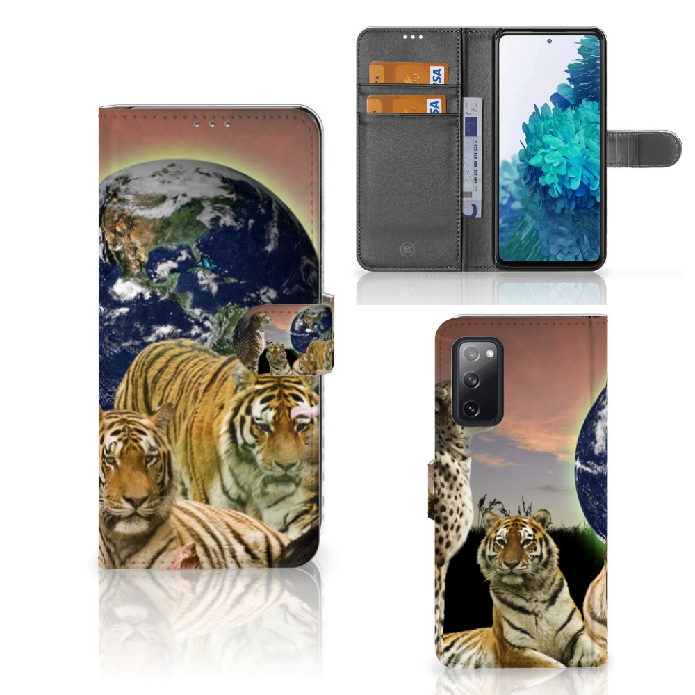 Samsung Galaxy S20 FE Telefoonhoesje met Pasjes Roofdieren