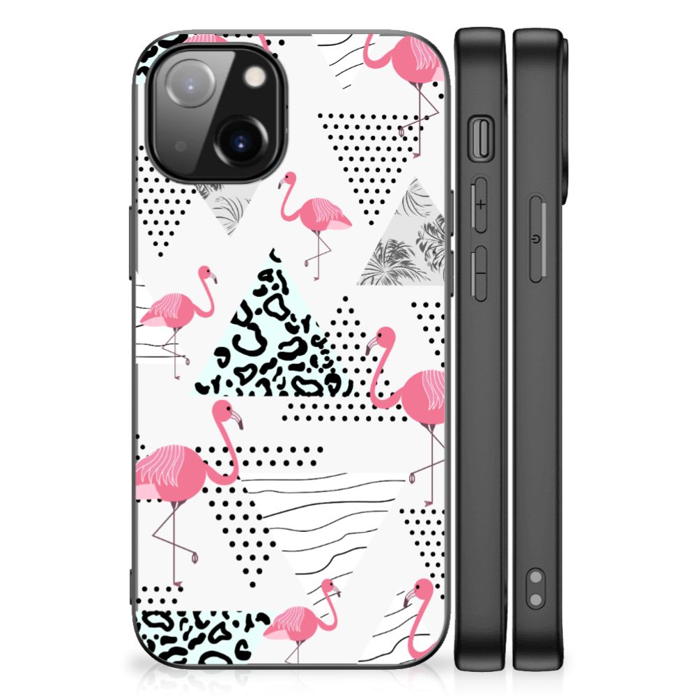 Apple iPhone 13 Dierenprint Telefoonhoesje Flamingo Triangle B2C Telecom