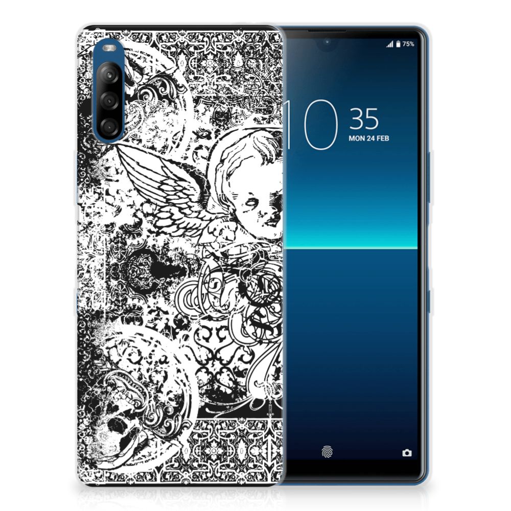 Silicone Back Case Sony Xperia L4 Skulls Angel