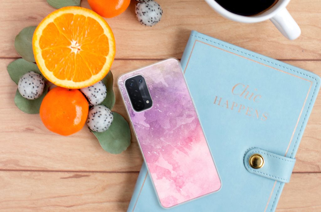 Hoesje maken OPPO A93 5G Pink Purple Paint