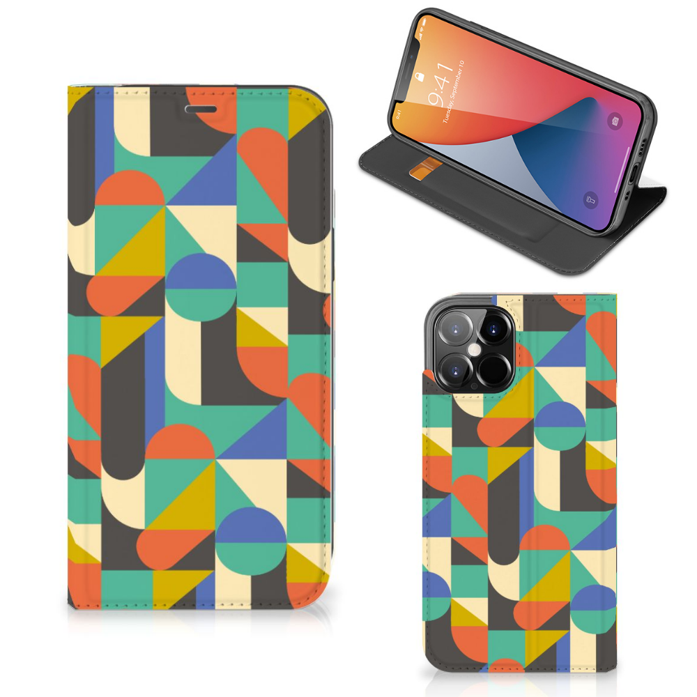 iPhone 12 Pro Max Hoesje met Magneet Funky Retro - B2C Telecom
