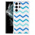 Samsung Galaxy S22 Ultra Doorzichtige Silicone Hoesje Zigzag Blauw B2C Telecom