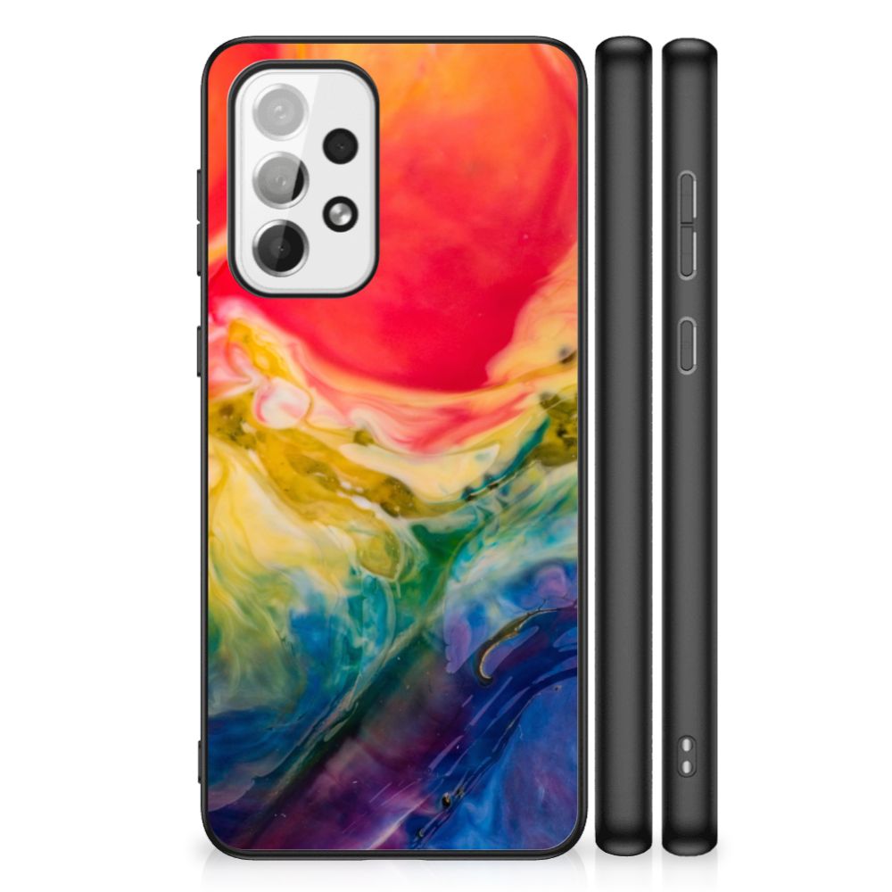 Kleurrijke Telefoonhoesje Samsung Galaxy A73 Watercolor Dark B2C Telecom