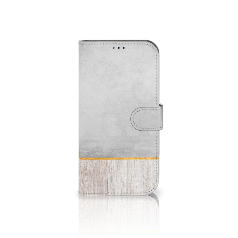 iPhone 14 Pro Max Book Style Case Wood Concrete
