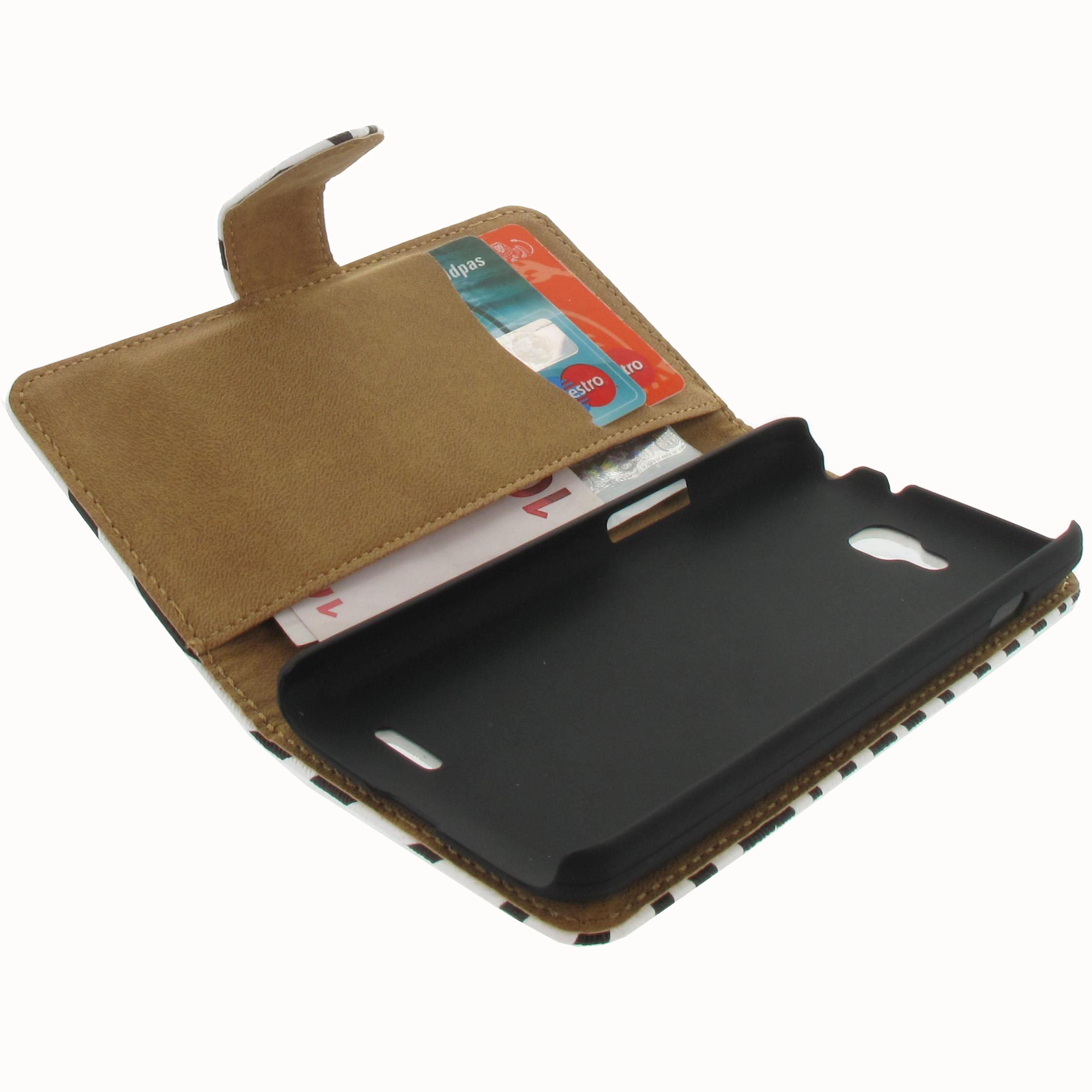 LG L90 Bookstyle Case Zebra