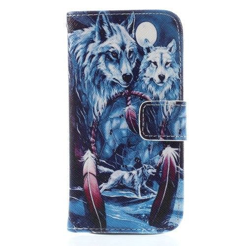 LG L90 Wallet Stand Case Wolves